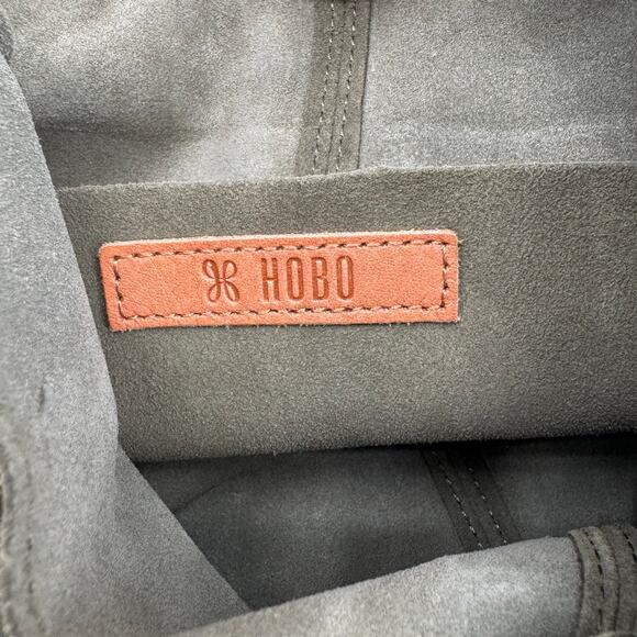 HOBO Green Suede Leather Nomad Hobo Large Square Slouchy Shoulder Bag - Picture 9 of 11